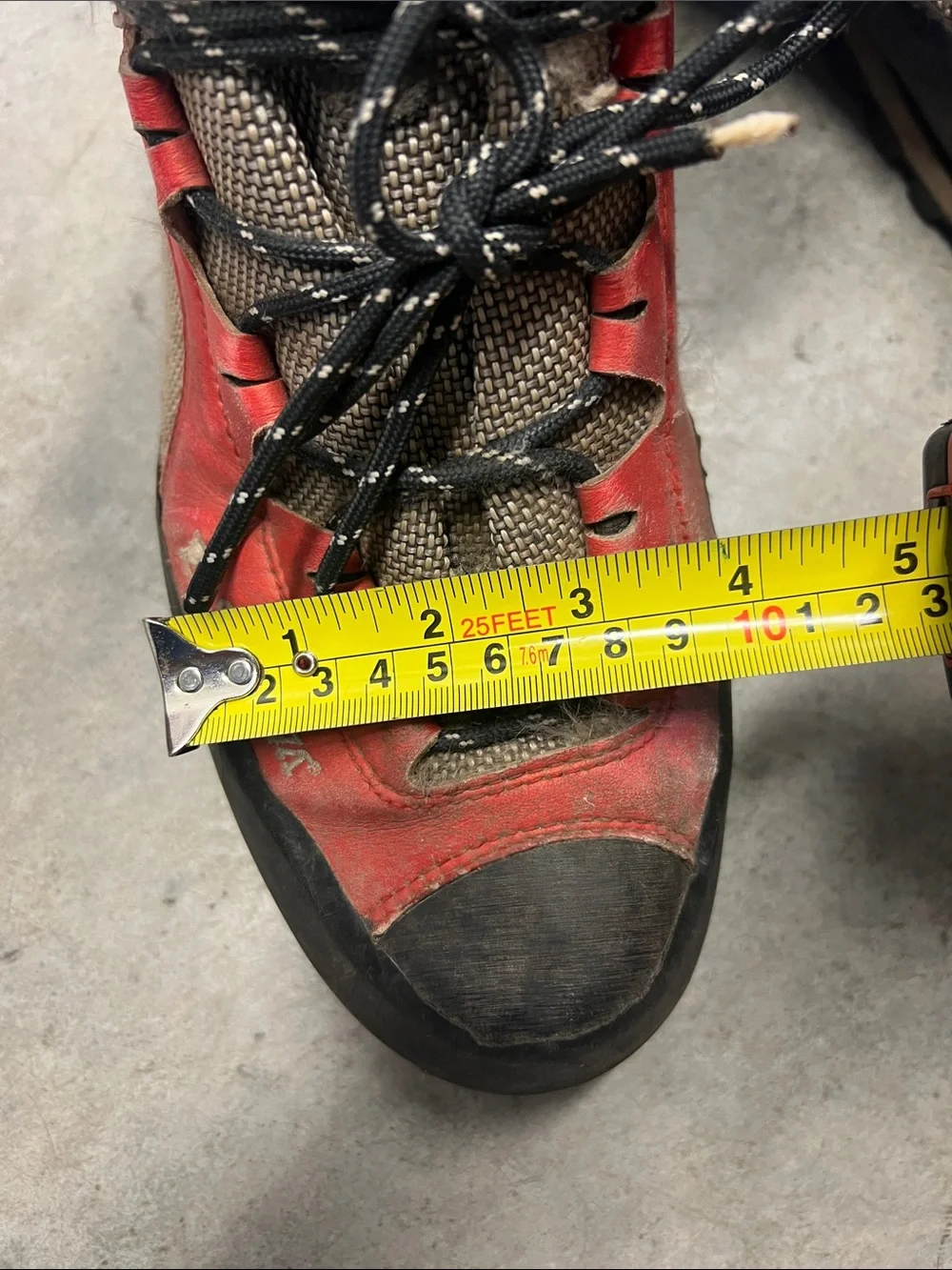 La Sportiva Red and Black Mountaineering Boots